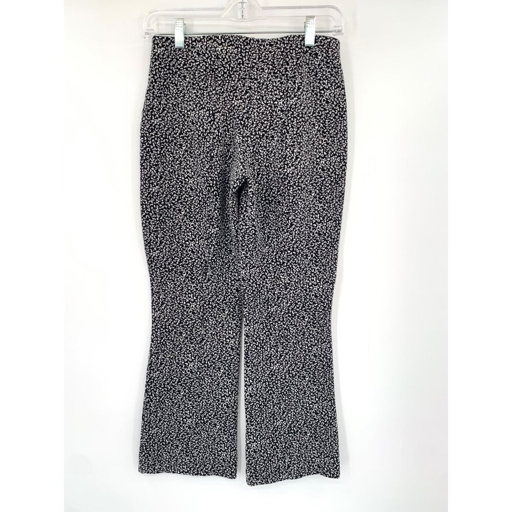 Anthropologie Essential Crop Flare Black and White Stretch Women's Pants Size XS - Picture 3 of 6